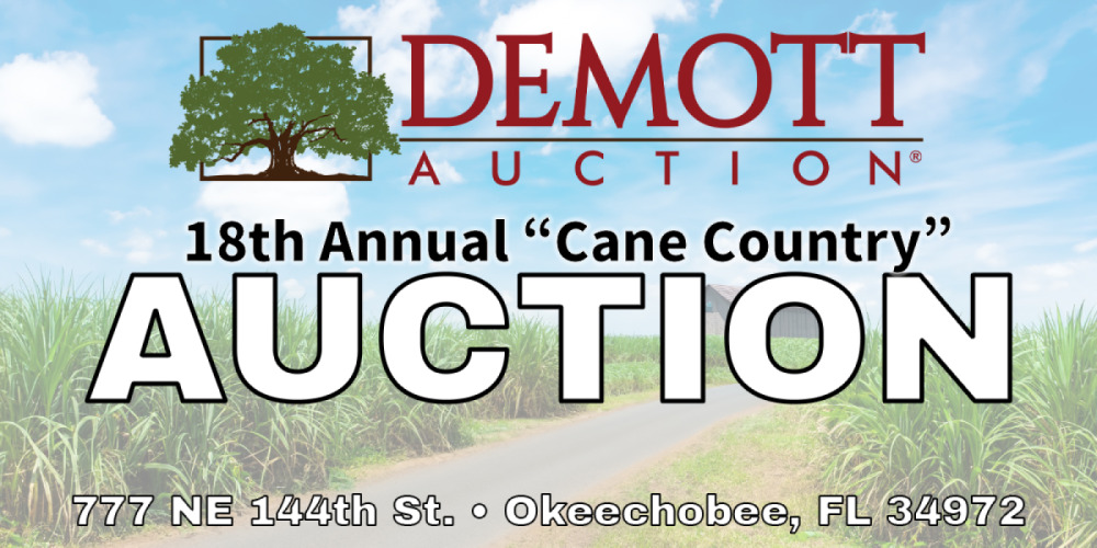 18th Annual "Cane Country" Auction Auction Details DeMott Auction