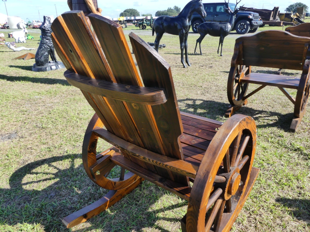 #2187 - Wagon Wheel Rocking Chair | DeMott Auction