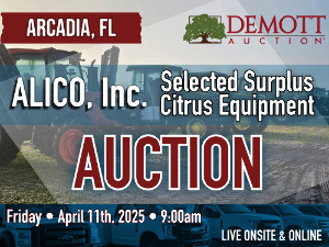 Alico, Inc. Selected Surplus Citrus Equipment Auction