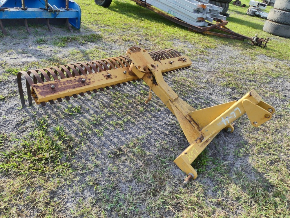 #2557 - Tarter 3pt 5' Landscape Rake | DeMott Auction