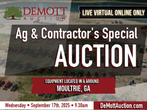 Ag & Contractor's Special Auction - Live Virtual Online Only