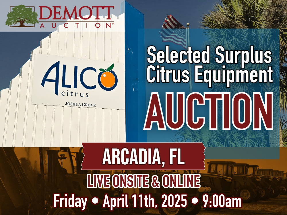Alico, Inc. Selected Surplus Citrus Equipment Auction | Auction Details