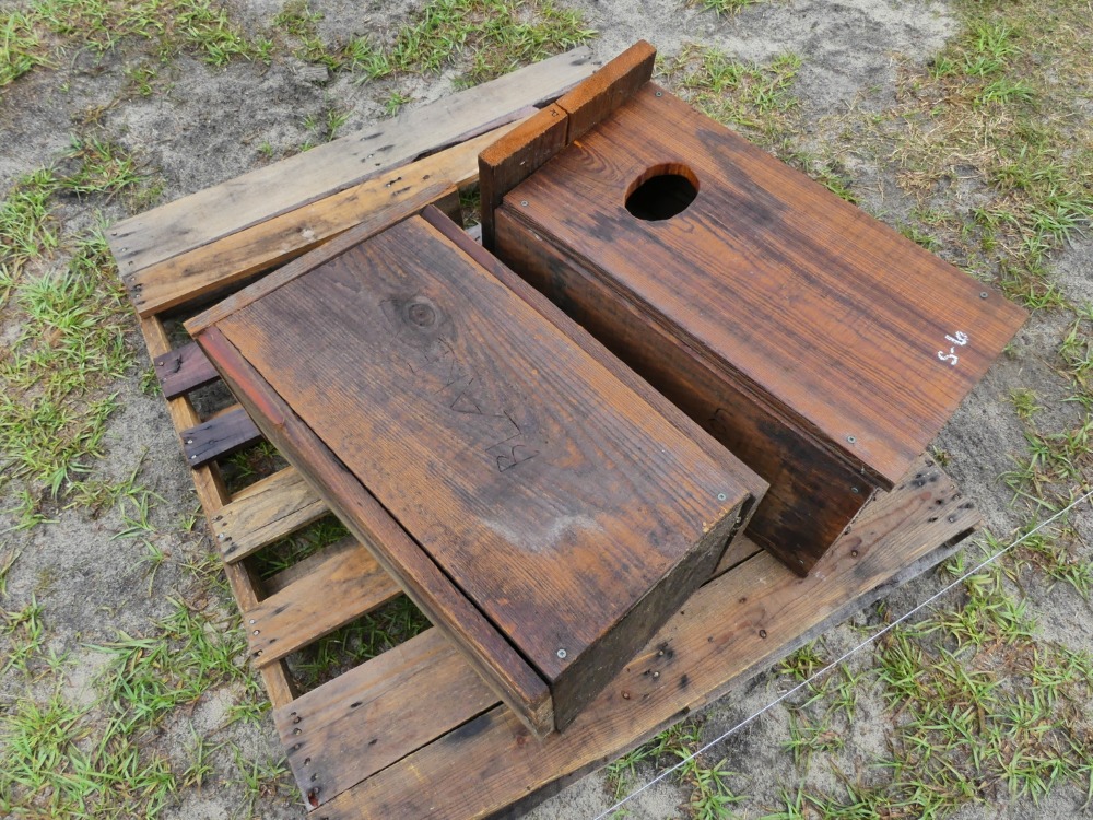 View of #2060 - 2 Duck Nesting Boxes | DeMott Auction