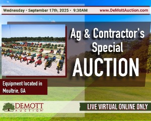 Ag & Contractor's Special Auction - Live Virtual Online Only
